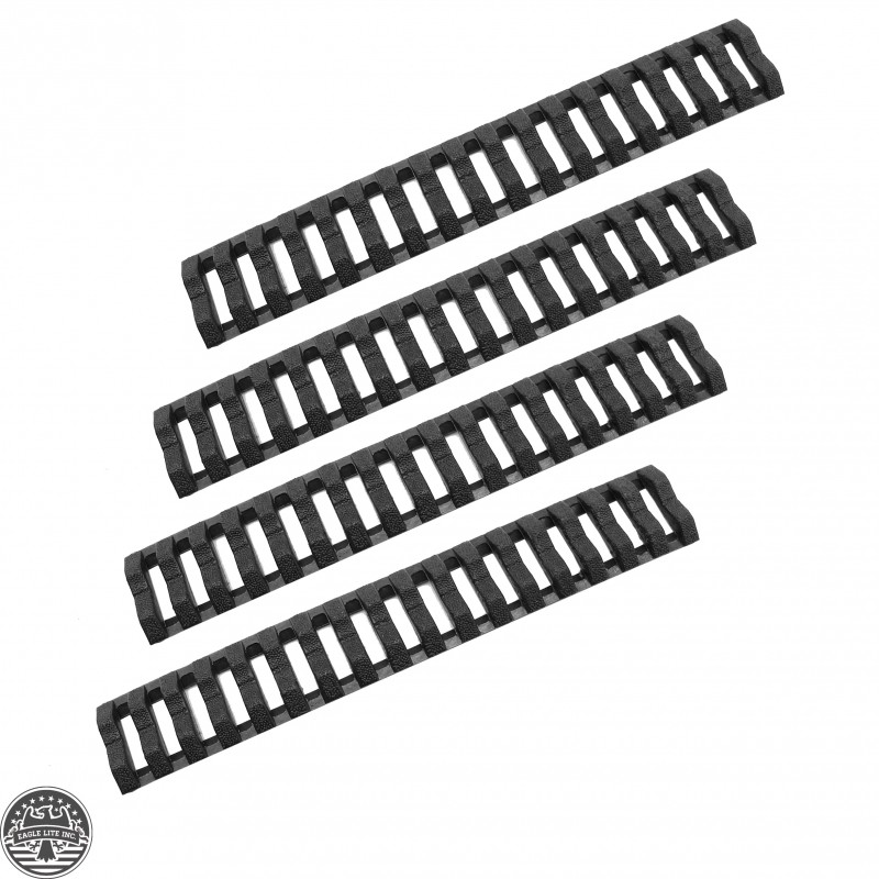 Black Ladder Rail Cover Pack Of 4 Carbine Length Quad Rails Handguard